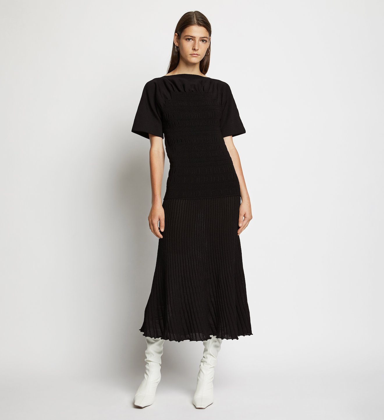Smocked Knit Dress