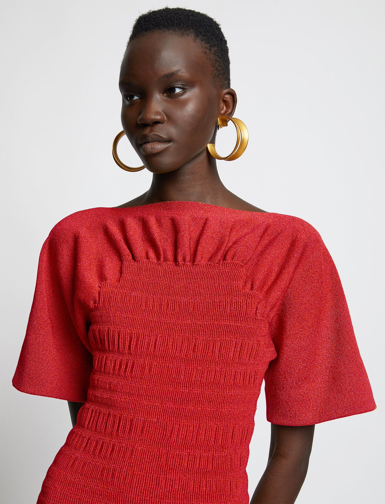 Smocked Knit Dress #3