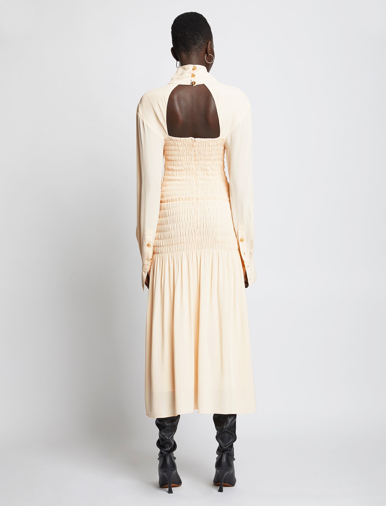 Smocked Turtleneck Dress #2