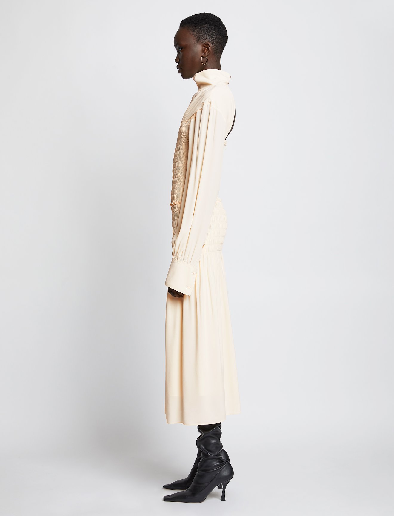 Smocked Turtleneck Dress #1