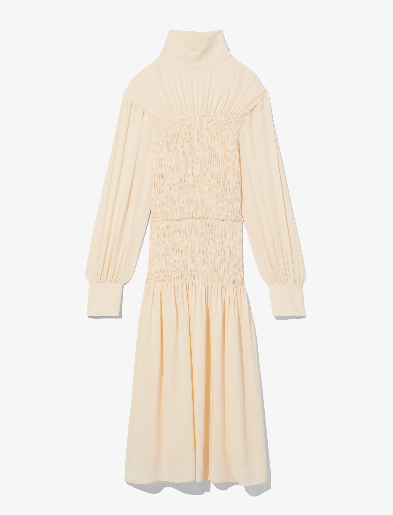 Smocked Turtleneck Dress #4