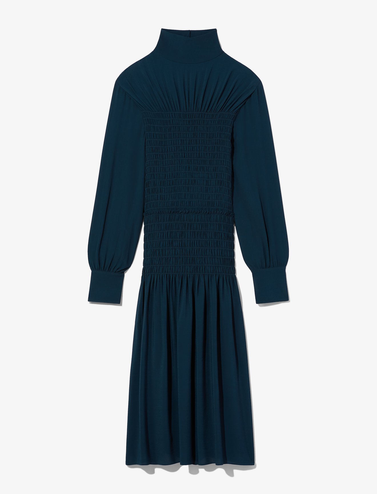 Smocked Turtleneck Dress #4