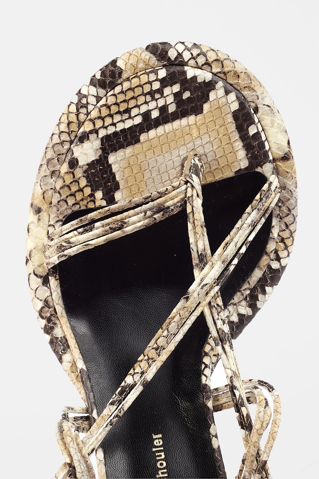 Snake Embossed Pipe Multi-Strap Thong Sandals #2