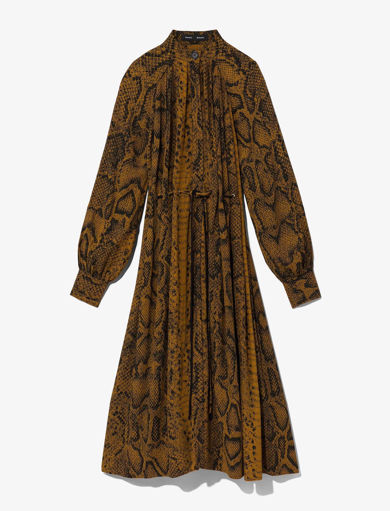 Snakeprint Crepe Shirt Dress #4