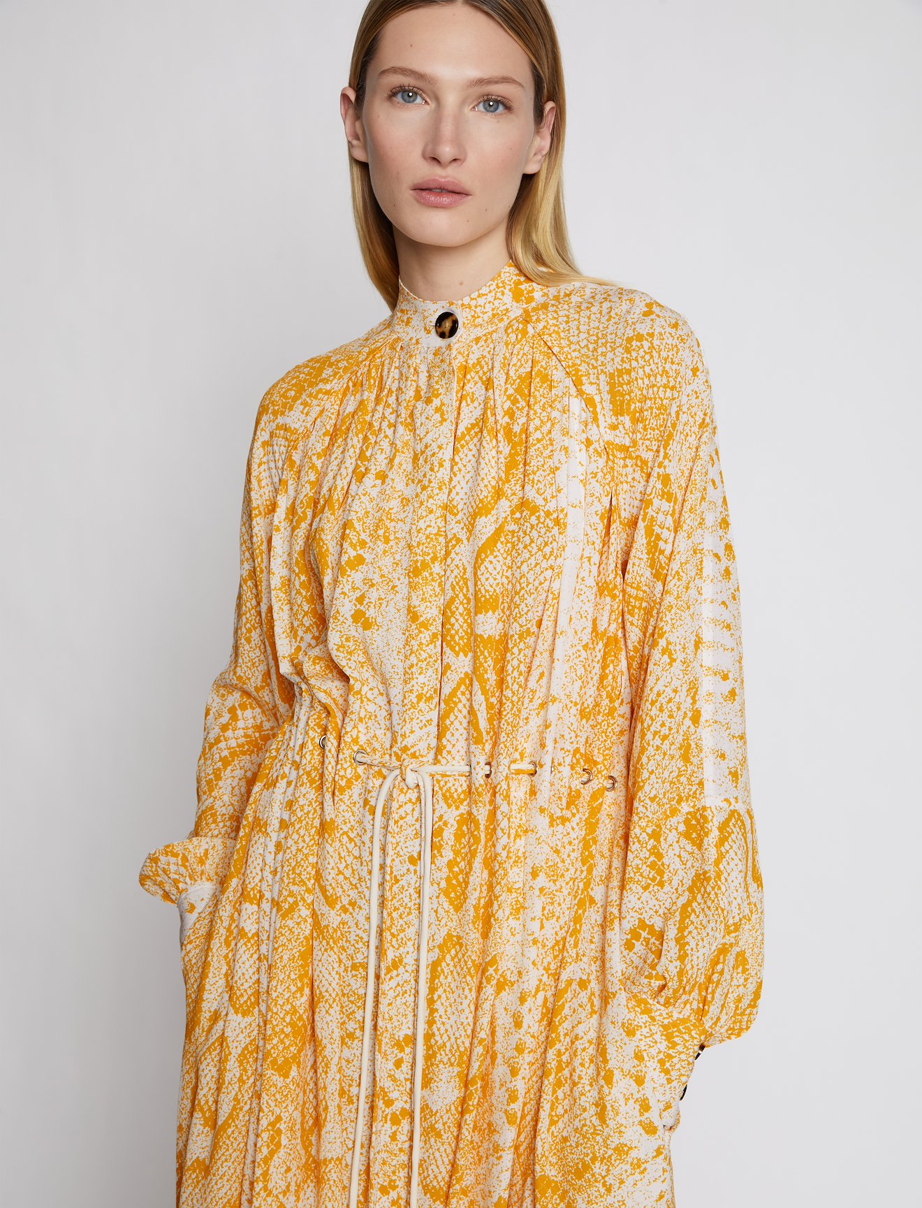 Snakeprint Crepe Shirt Dress #3