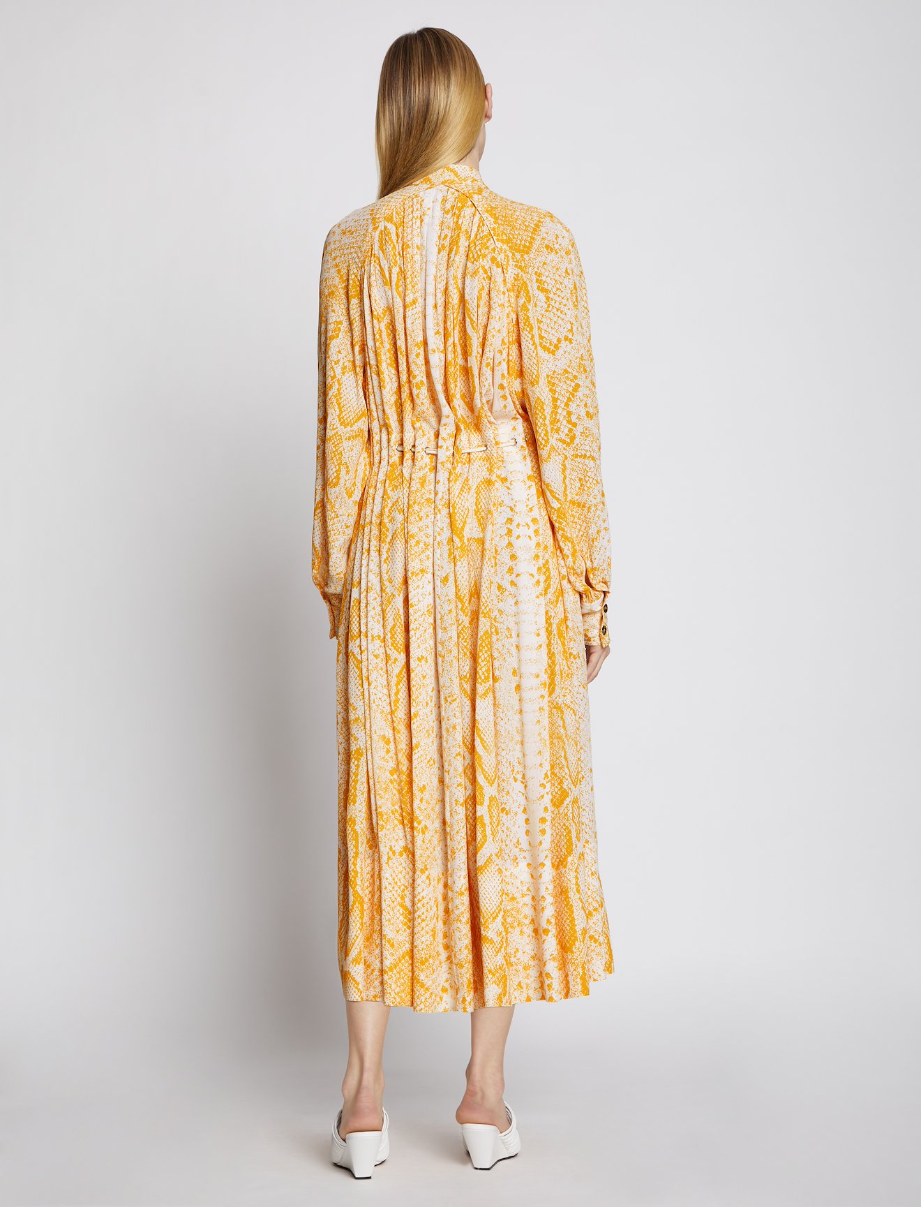 Snakeprint Crepe Shirt Dress #2