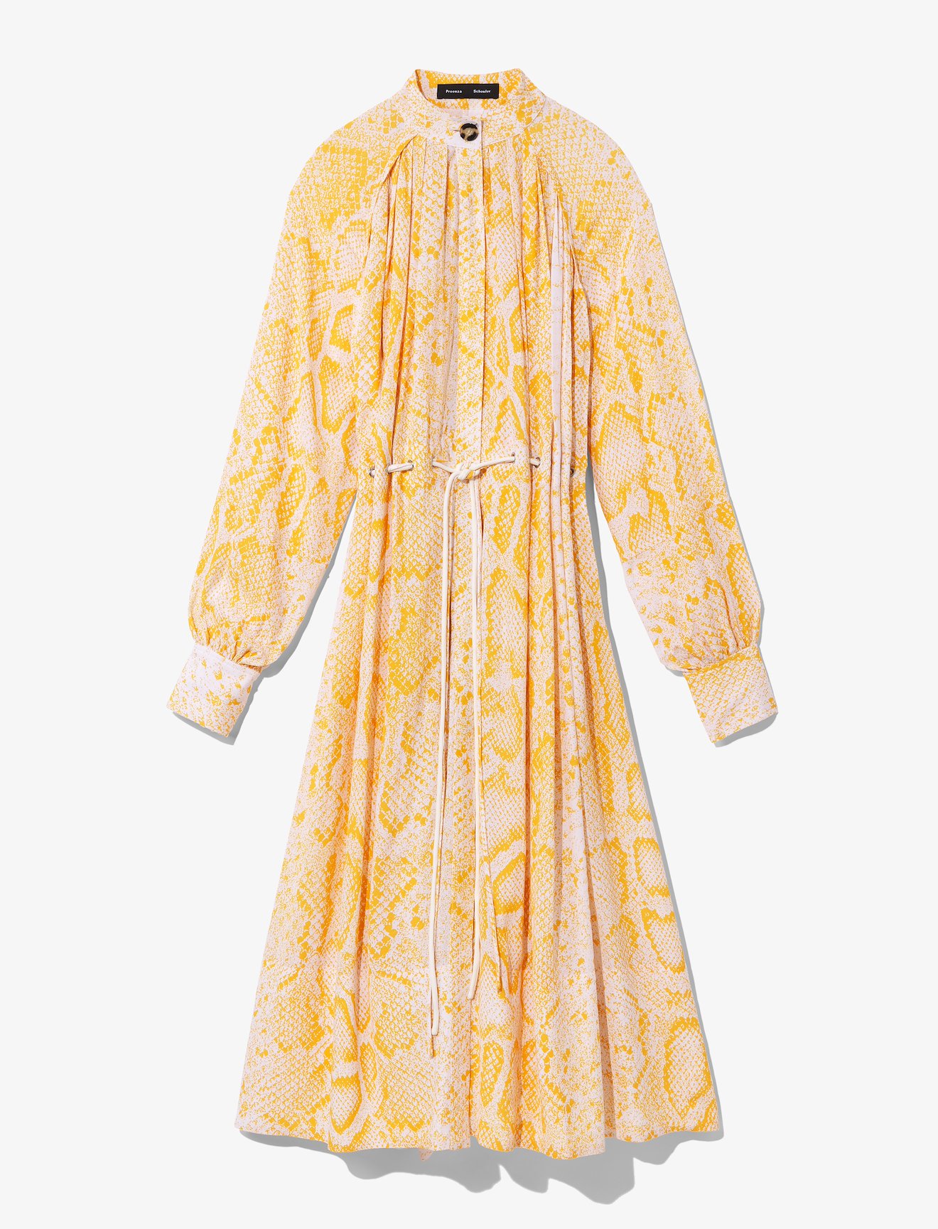 Snakeprint Crepe Shirt Dress #4