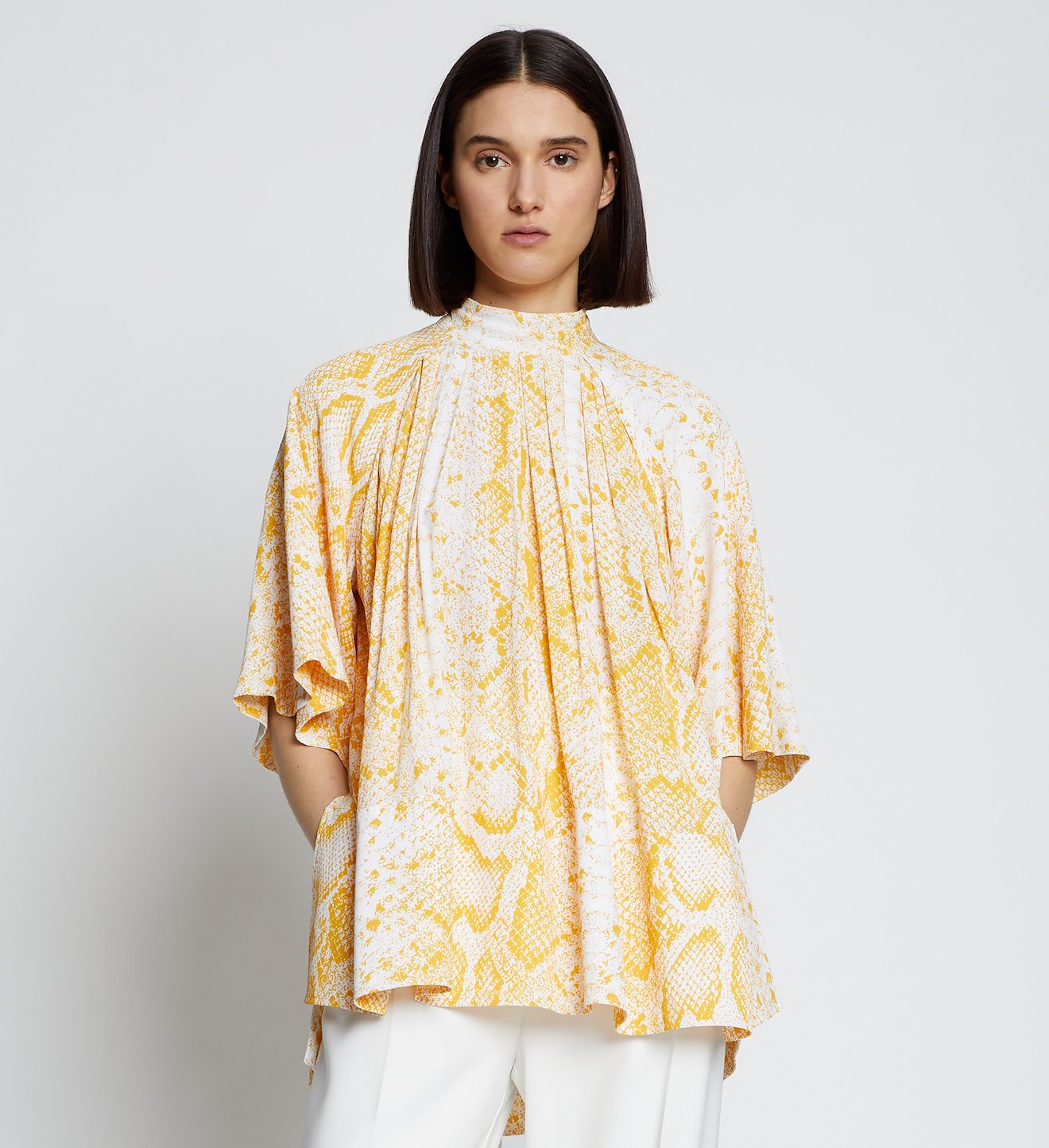 Snakeprint Crepe Top