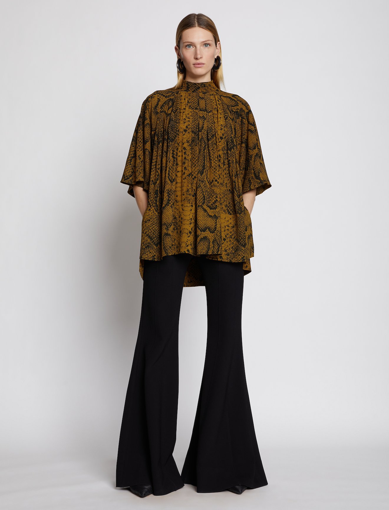 Snakeprint Crepe Top #1