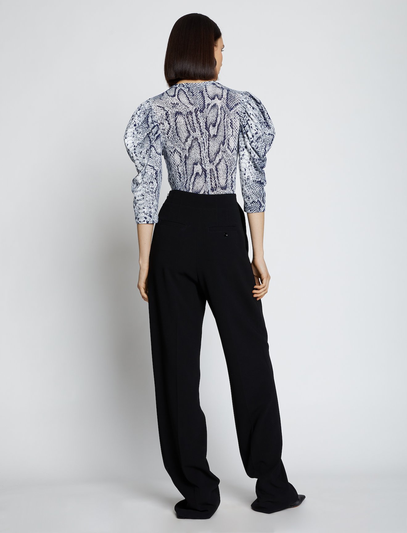 Snakeprint Puff Sleeve T-shirt #2