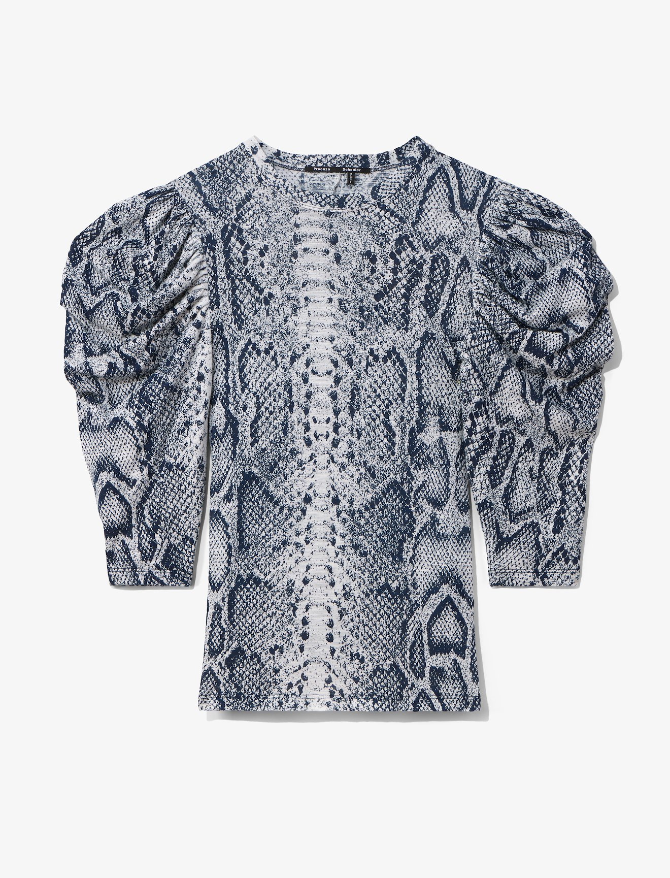 Snakeprint Puff Sleeve T-shirt #4