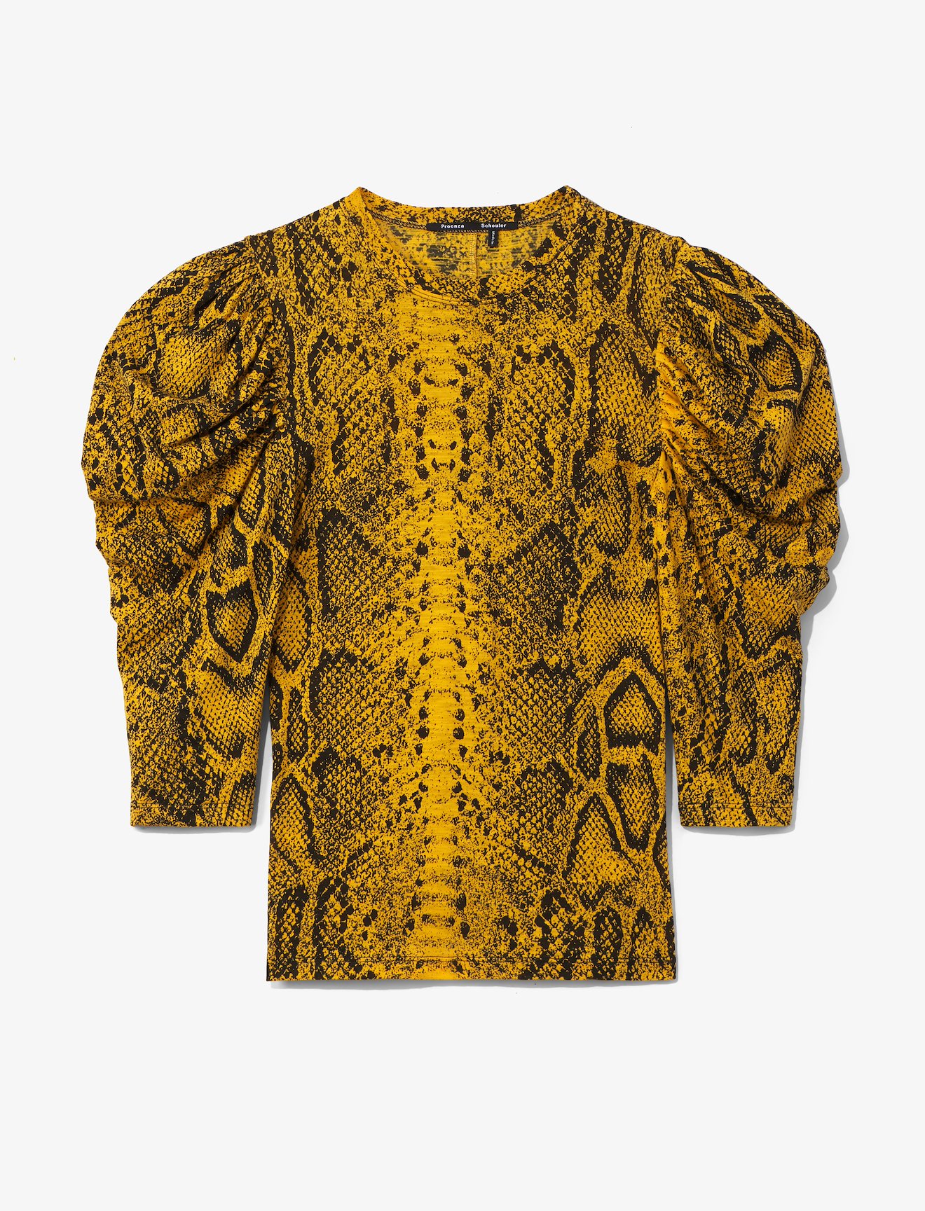 Snakeprint Puff Sleeve T-shirt #3