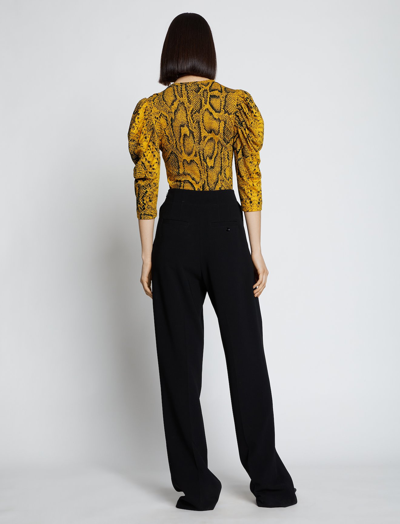 Snakeprint Puff Sleeve T-shirt #1