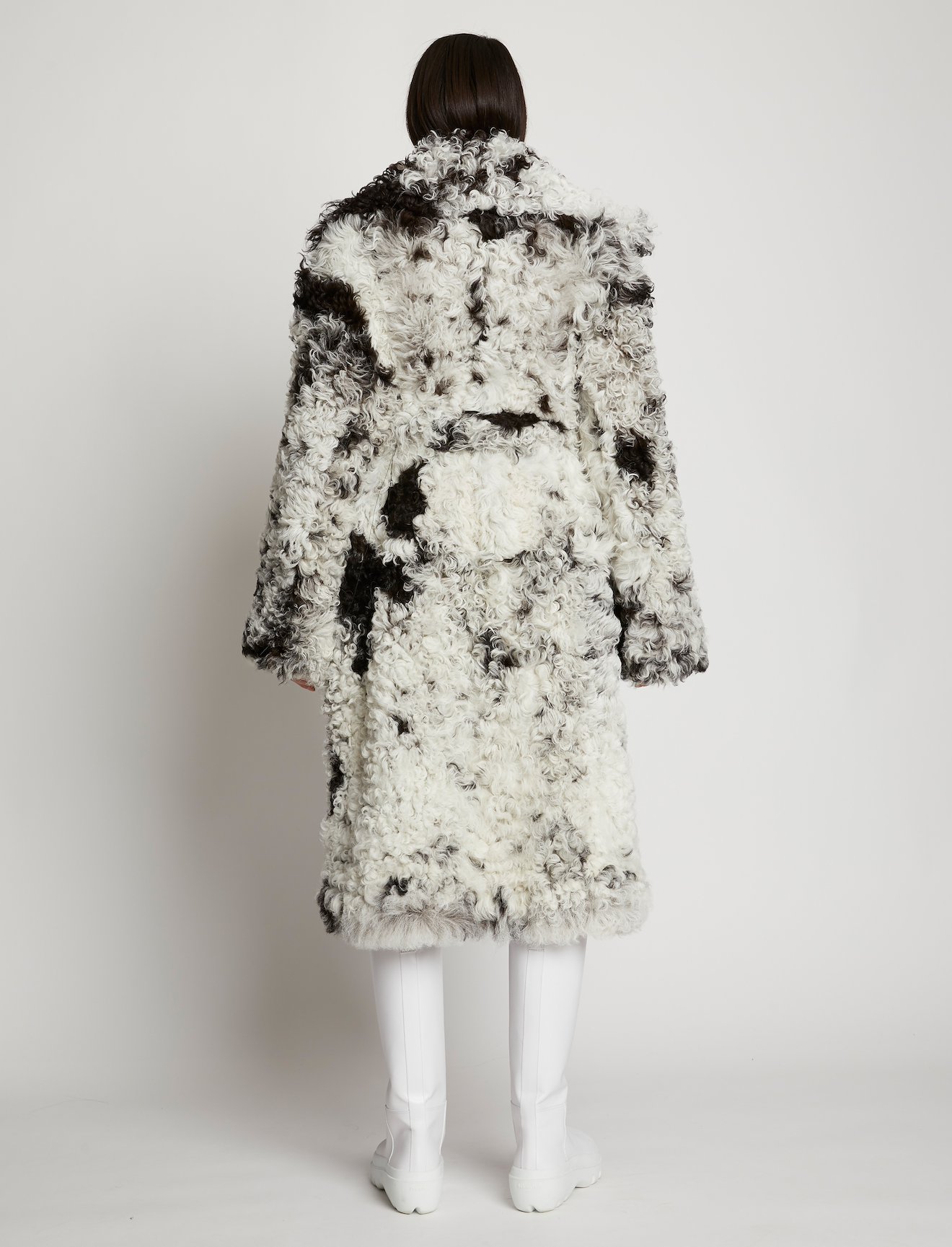 Speckled Curly Shearling Coat #2