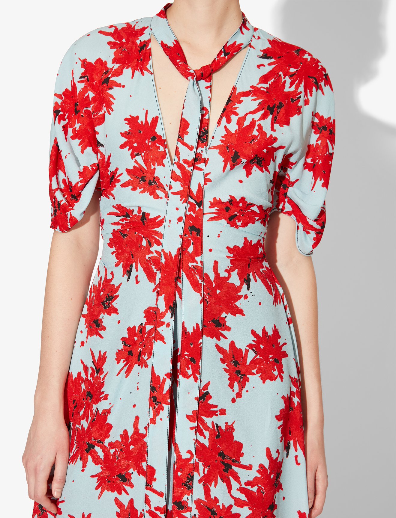Splatter Floral Short Sleeve Dress #3