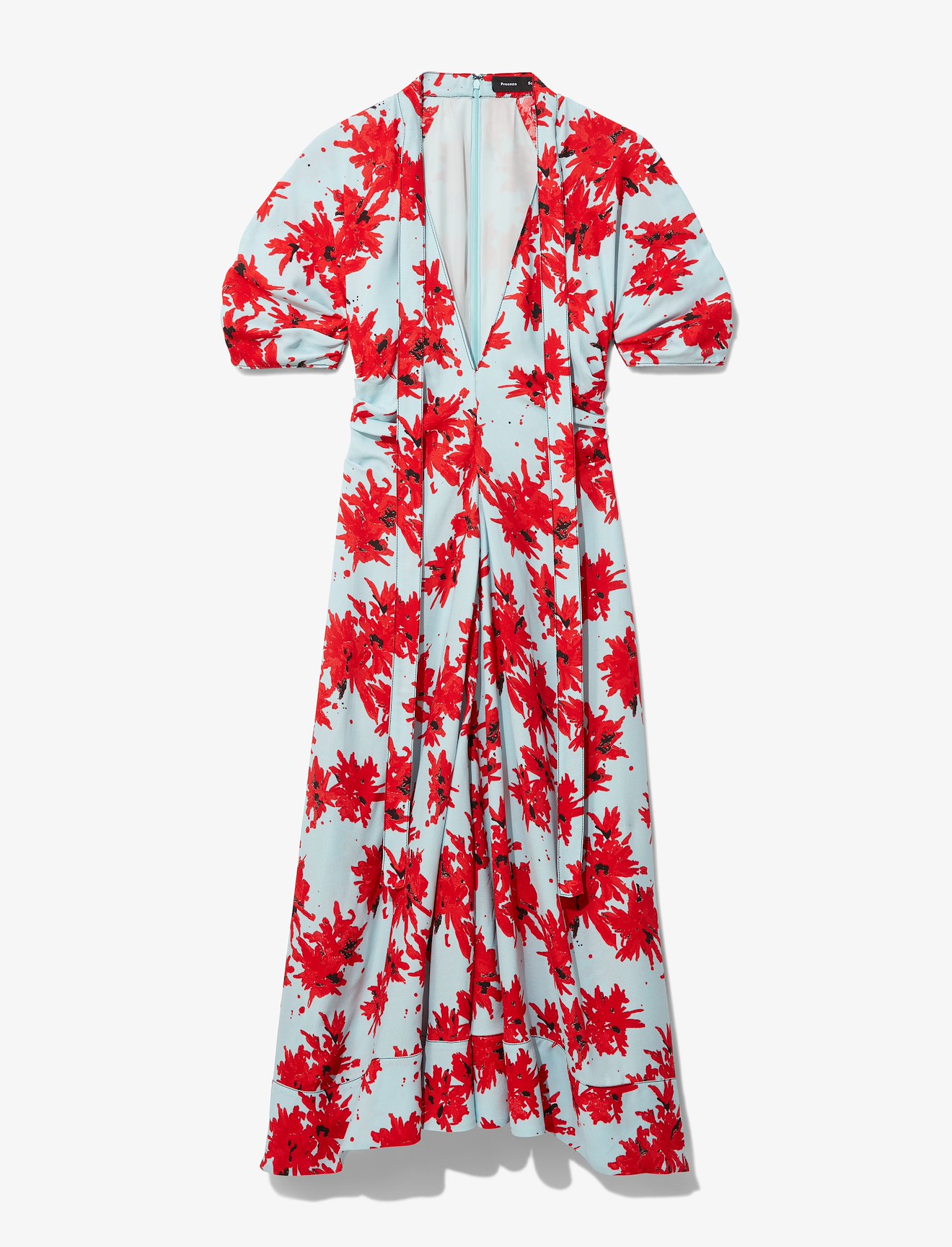 Splatter Floral Short Sleeve Dress #4