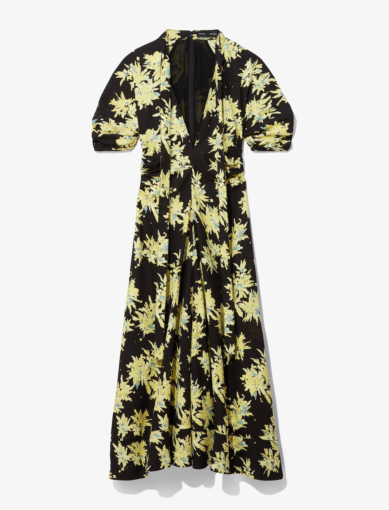 Splatter Floral Short Sleeve Dress #4