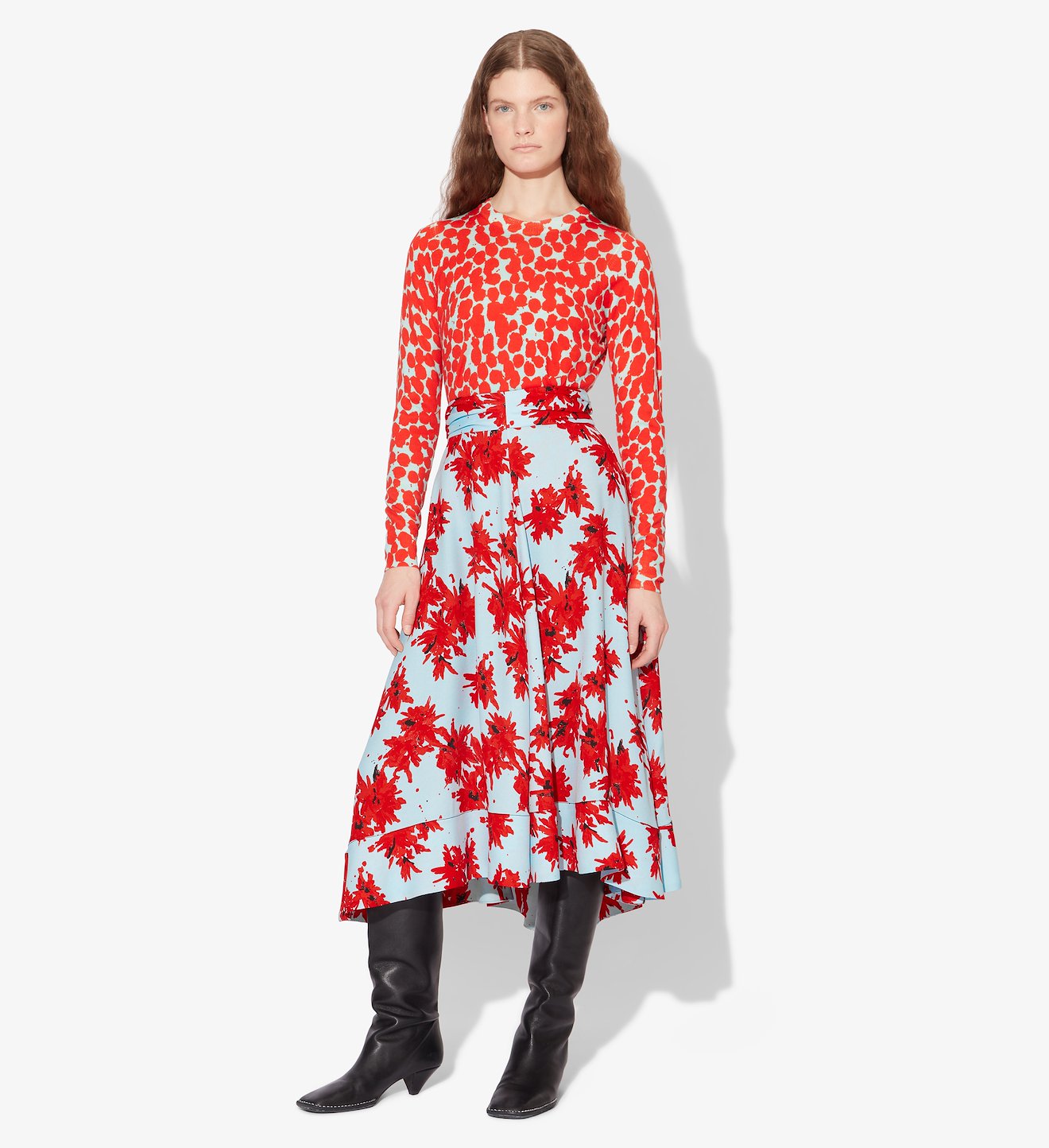 Splatter Floral Skirt