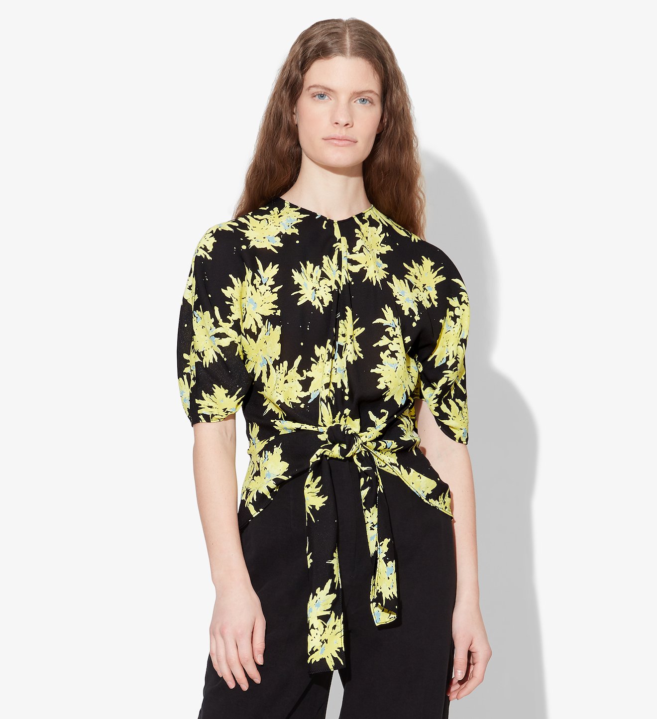 Splatter Floral Tied Top