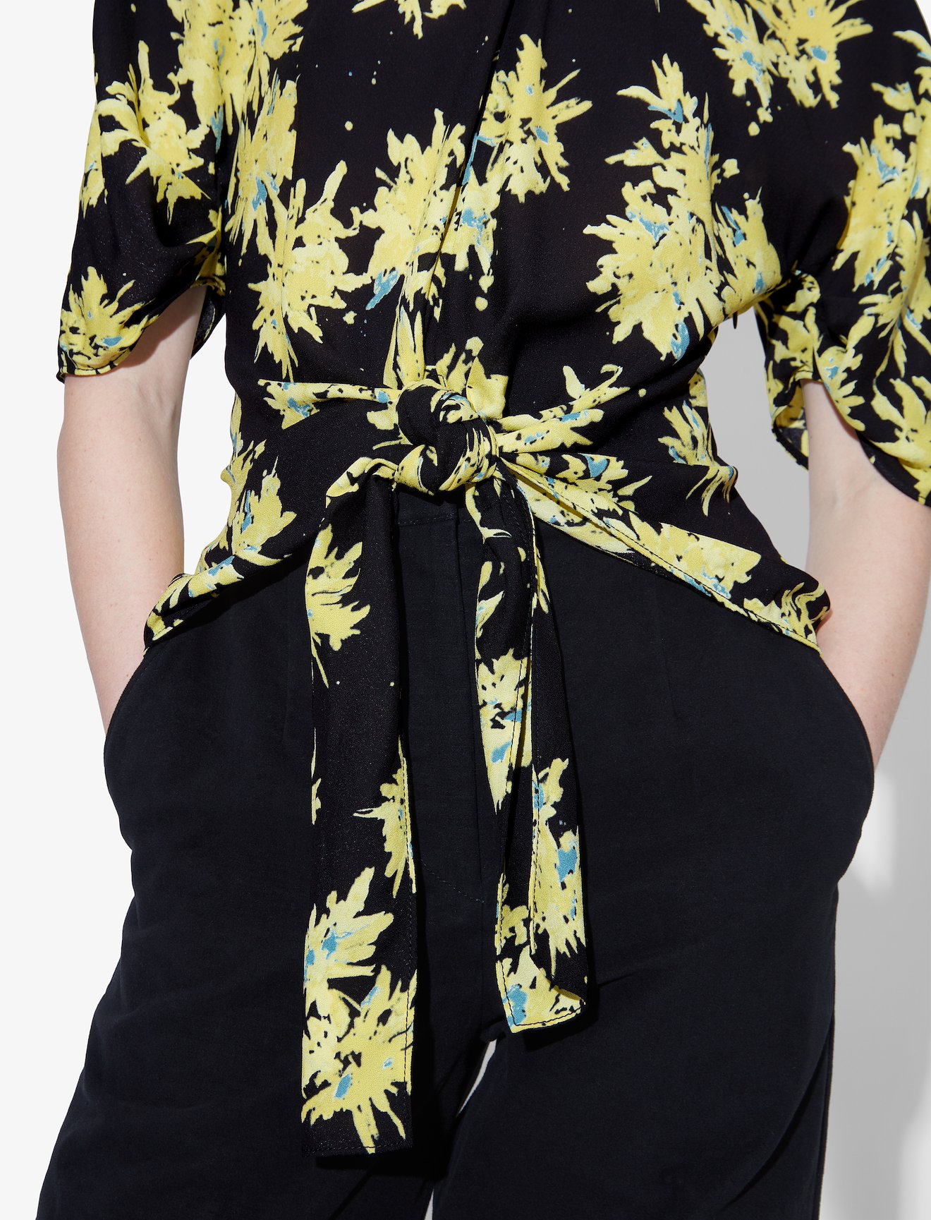 Splatter Floral Tied Top #3