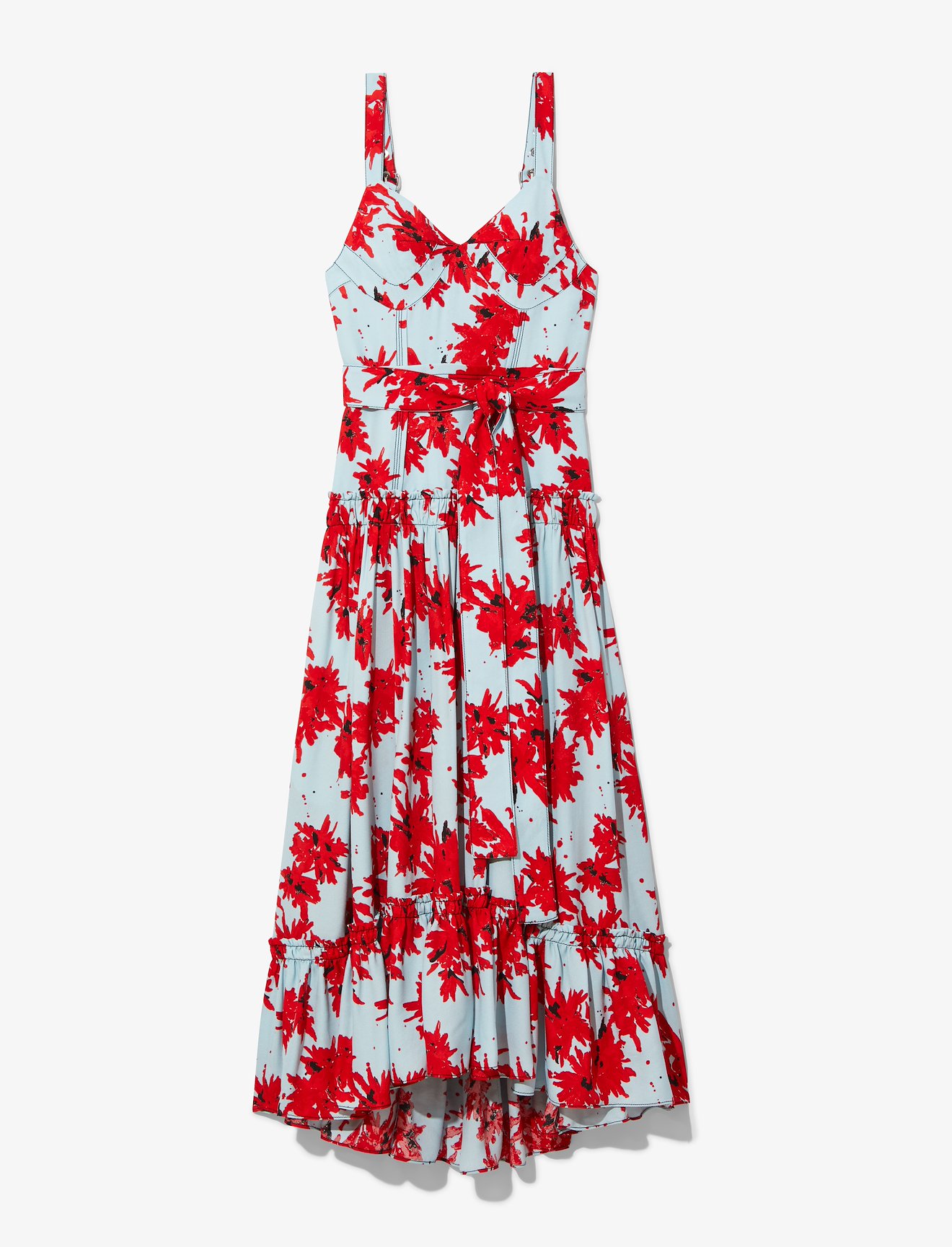 Splatter Floral Tiered Dress #4