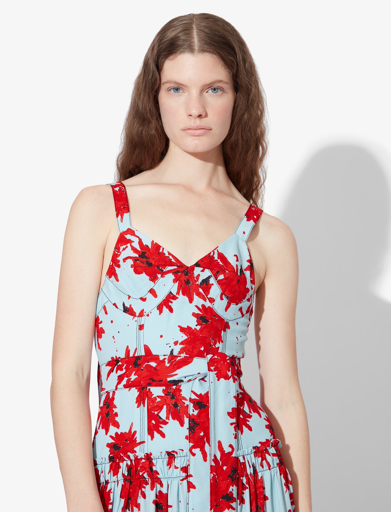 Splatter Floral Tiered Dress #3