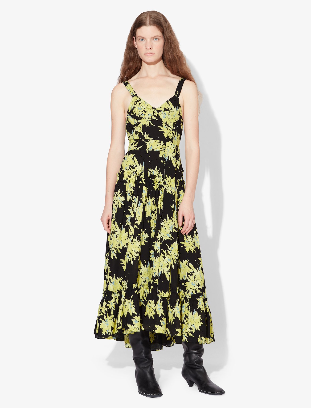 Splatter Floral Tiered Dress #1