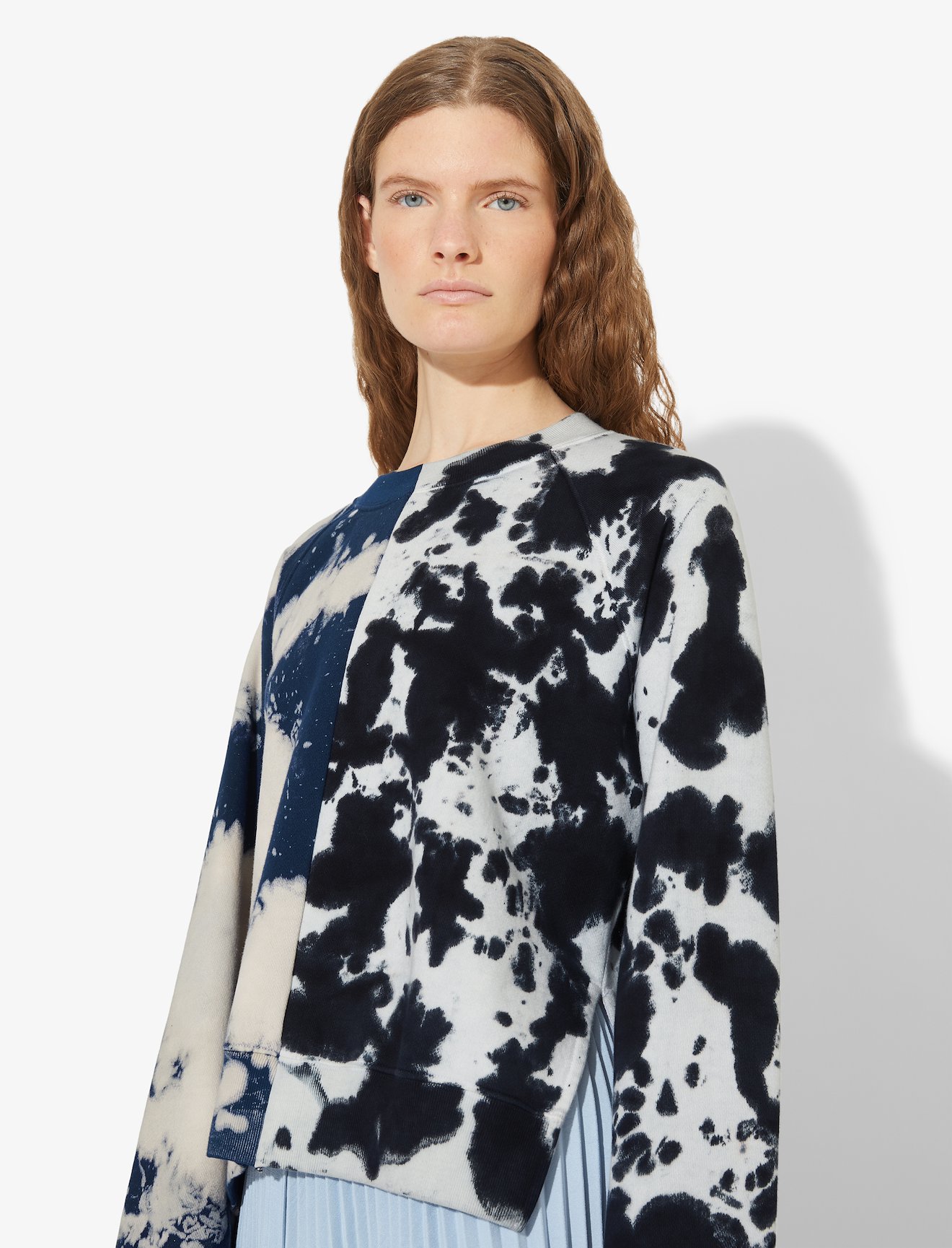 Split Splatter Cropped Sweatshirt #3