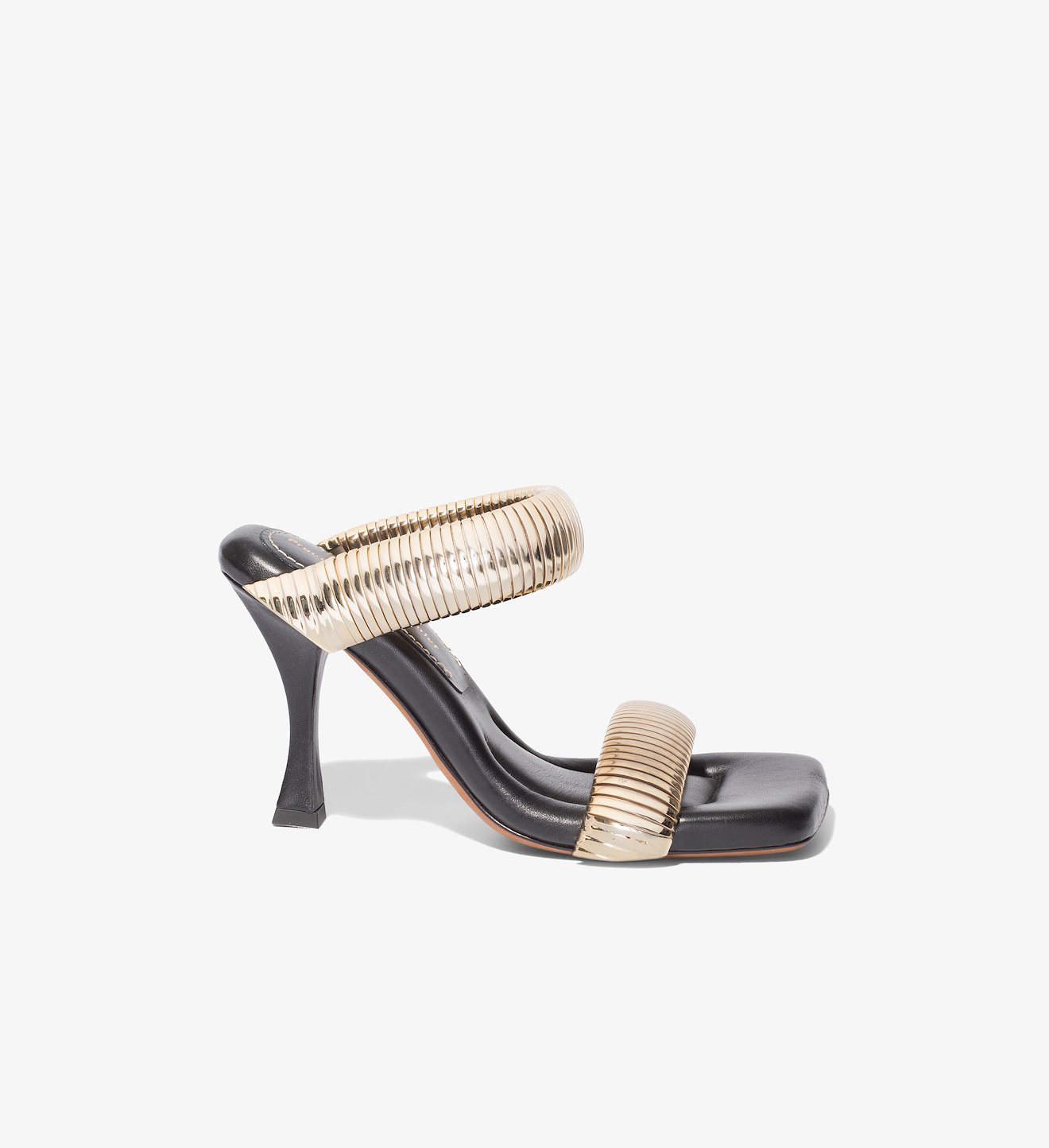 Square Padded Snake Chain Sandals