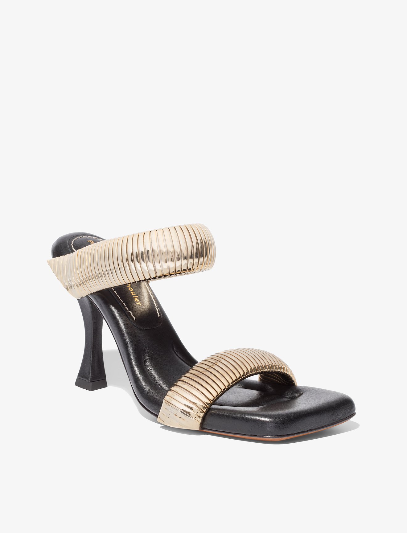 Square Padded Snake Chain Sandals #1