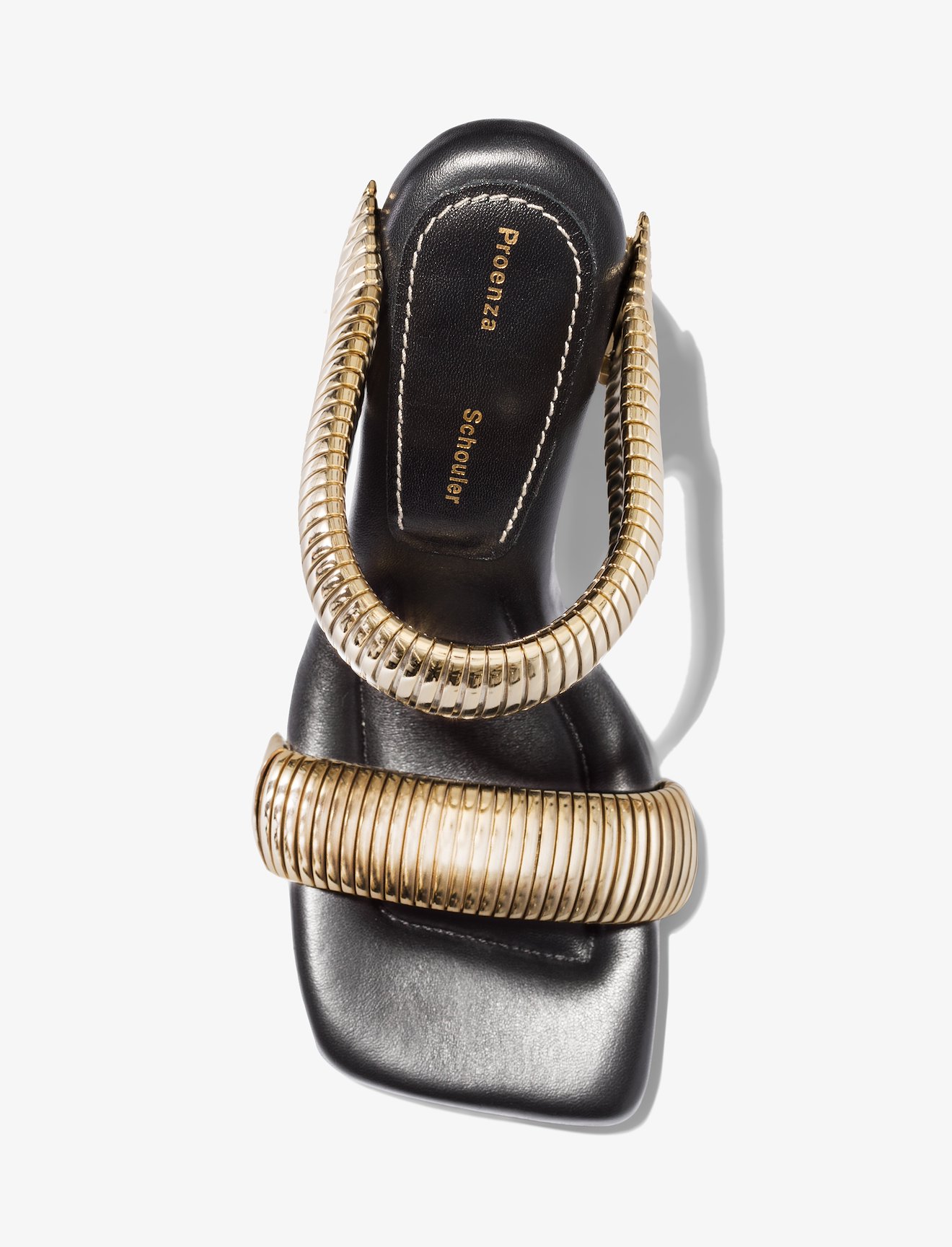Square Padded Snake Chain Sandals #3