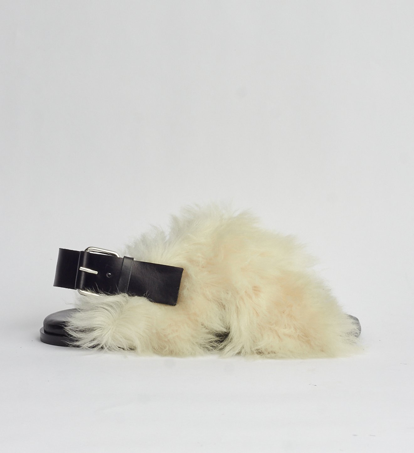 Square Shearling Sandals