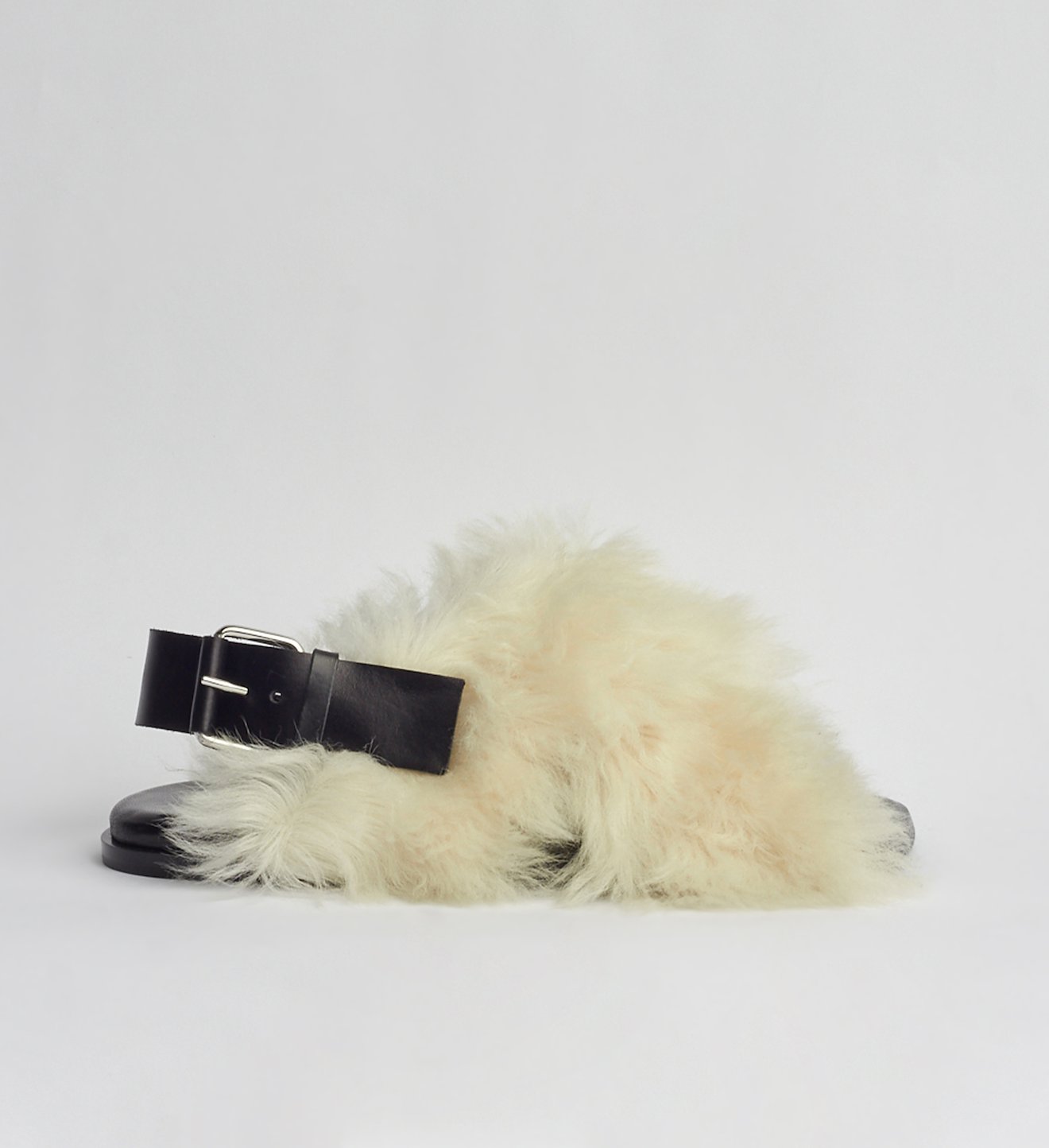 Square Shearling Sandals