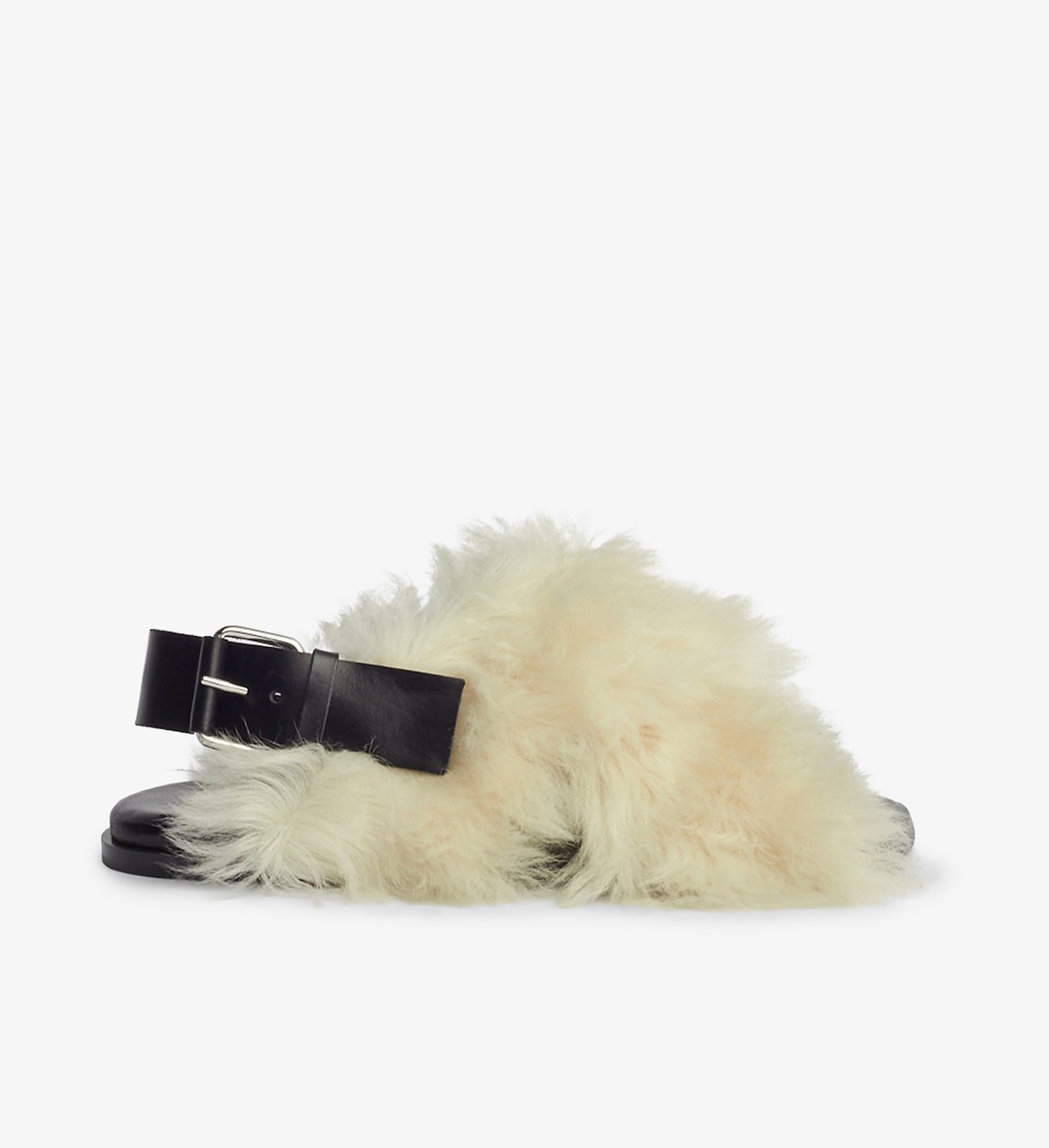 Square Shearling Sandals