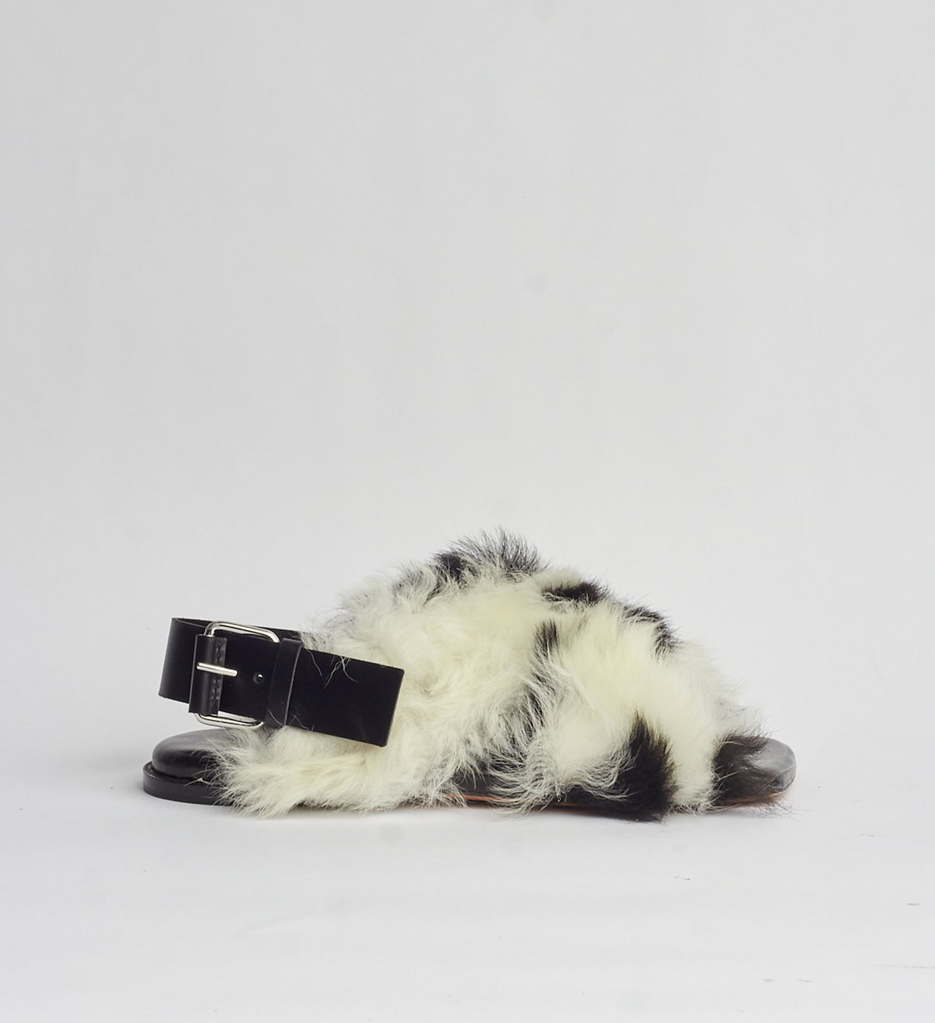 Square Shearling Sandals