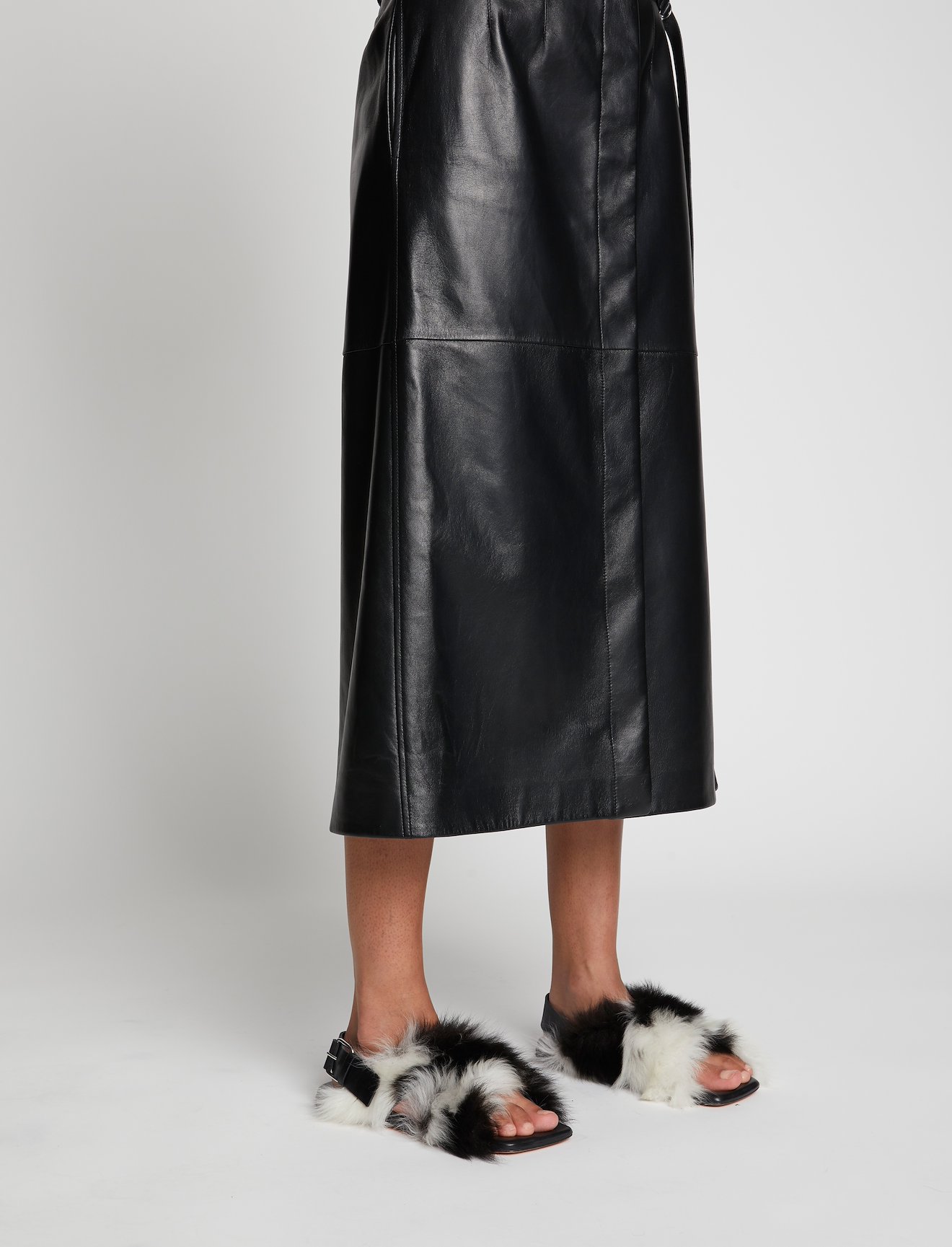 Square Shearling Sandals #1