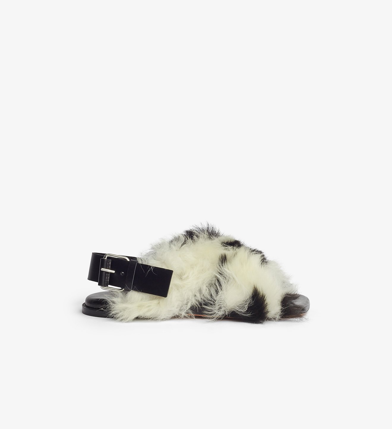 Square Shearling Sandals