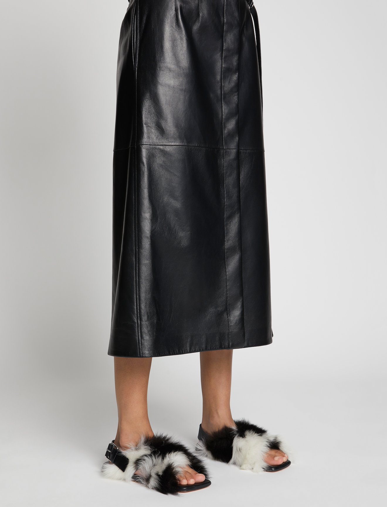 Square Shearling Sandals #1