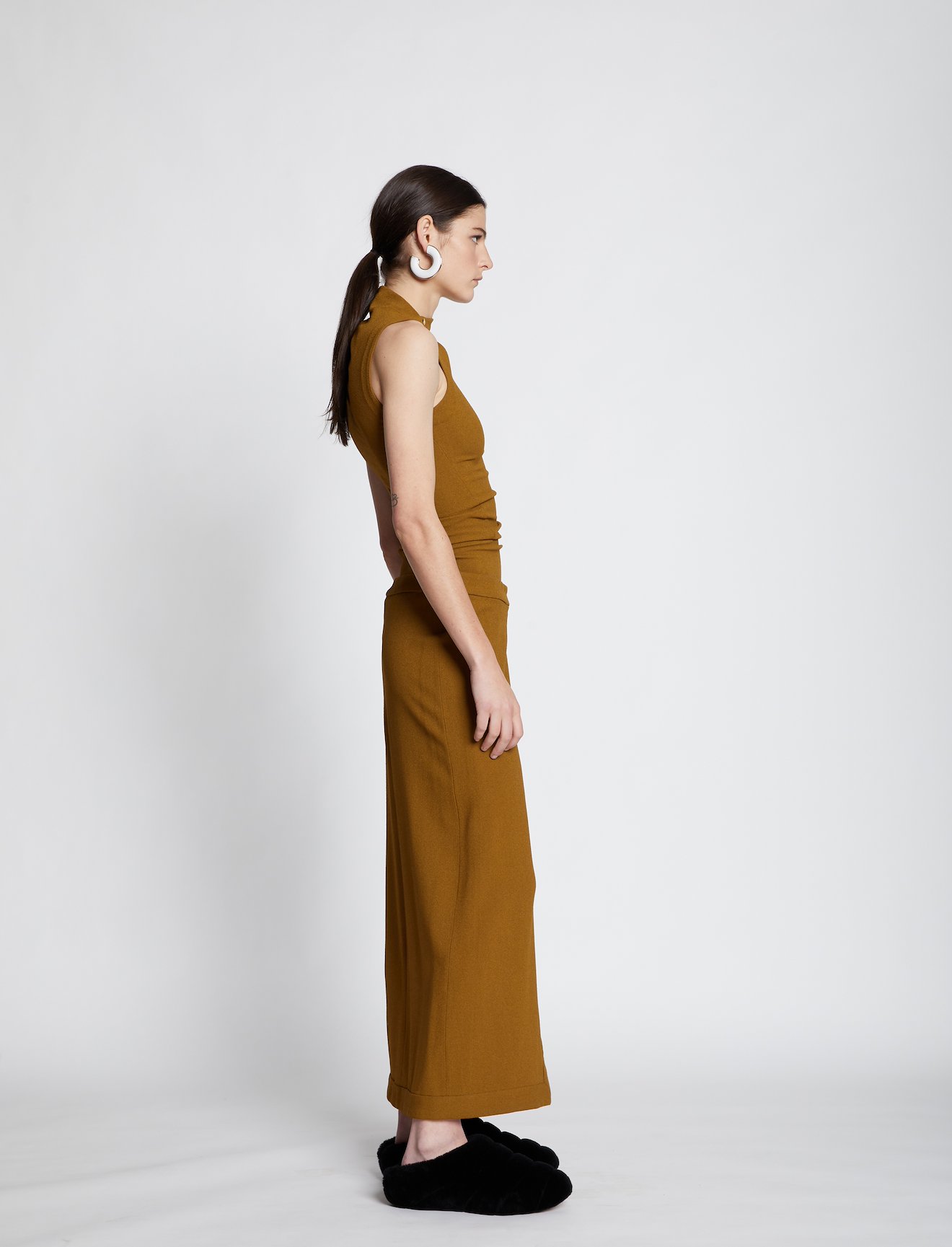 Stretch Crepe Twisted Wrap Dress #1