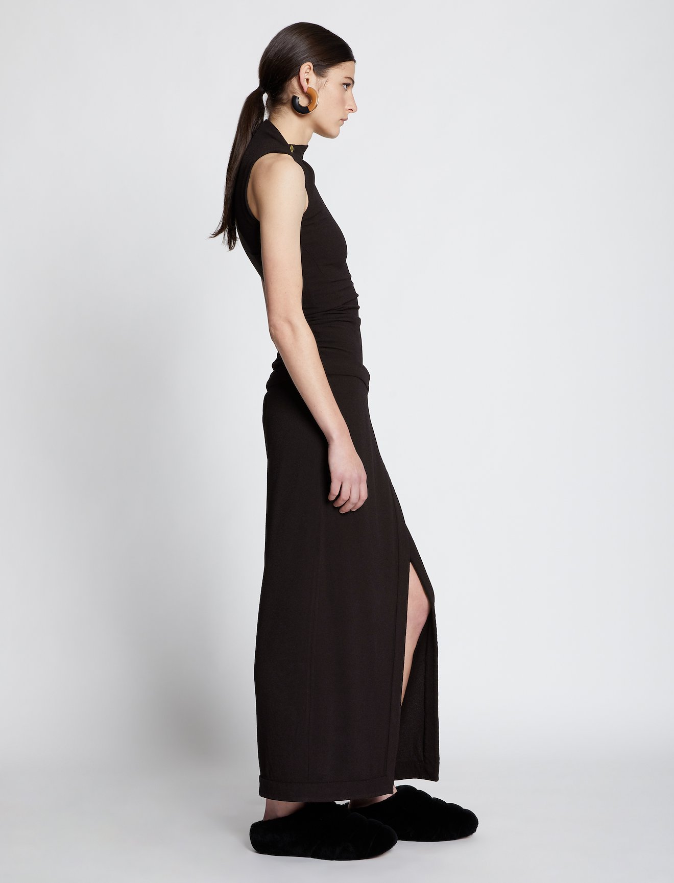 Stretch Crepe Twisted Wrap Dress #1