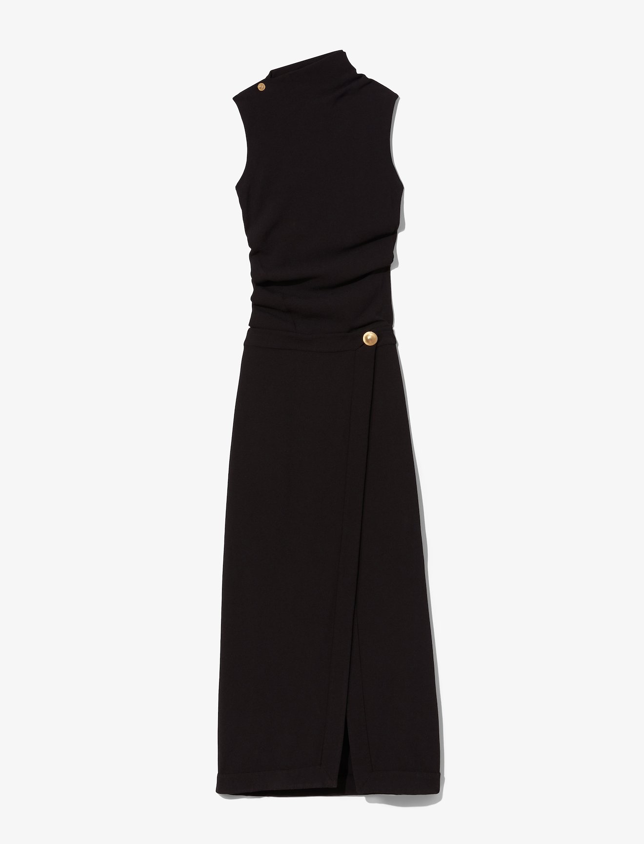 Stretch Crepe Twisted Wrap Dress #4