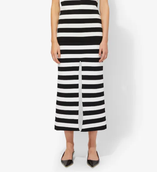 Stripe Knit Pencil Skirt