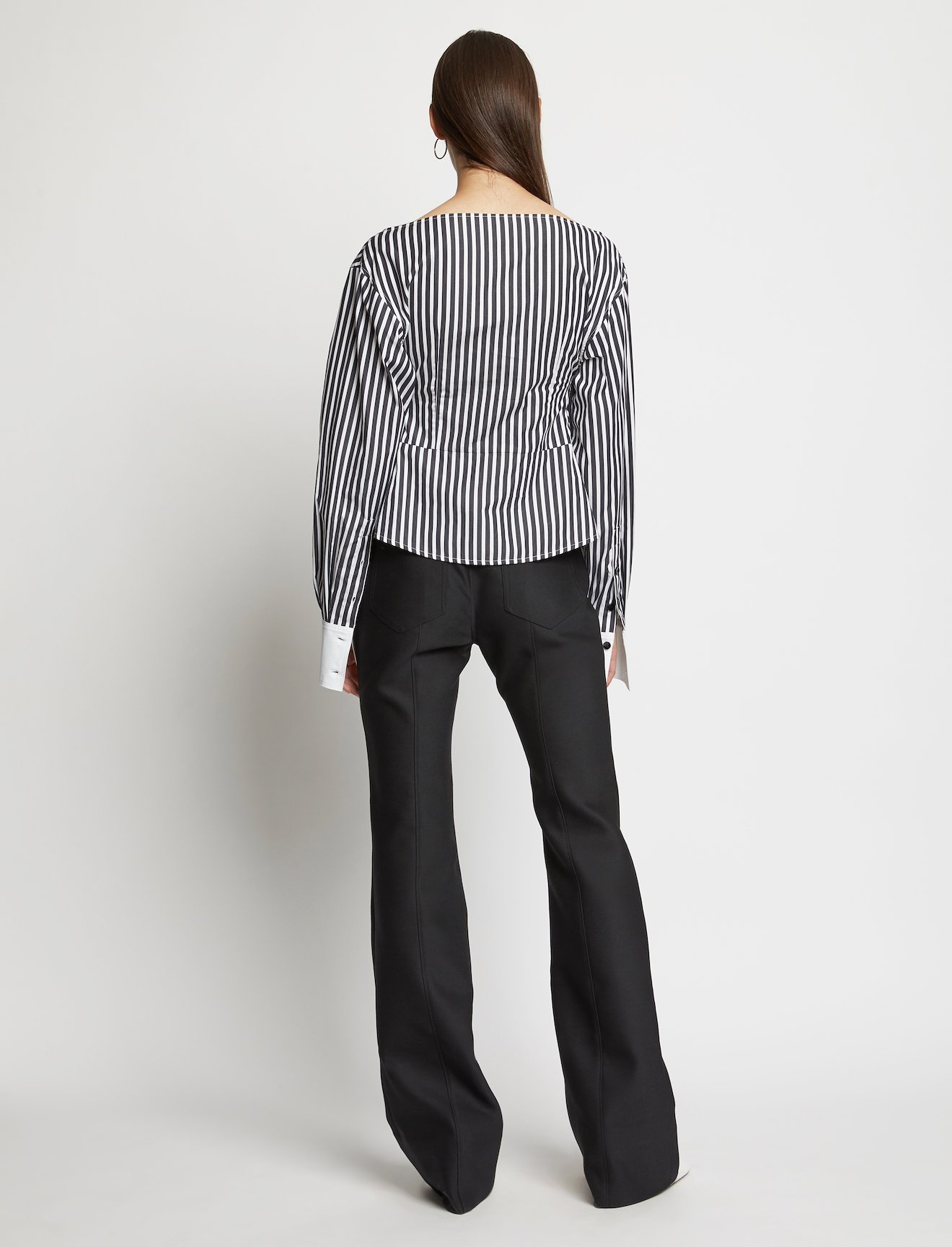 Stripe Poplin Tie Top #2