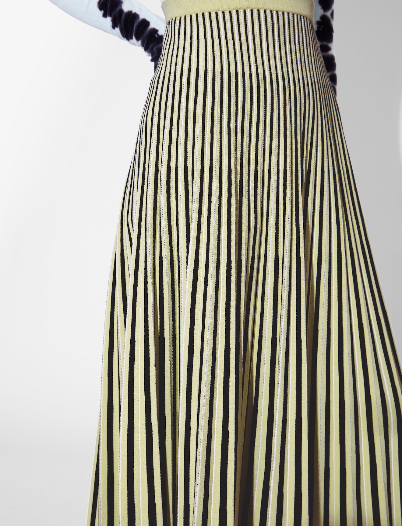 Striped Jacquard Knit Skirt #3