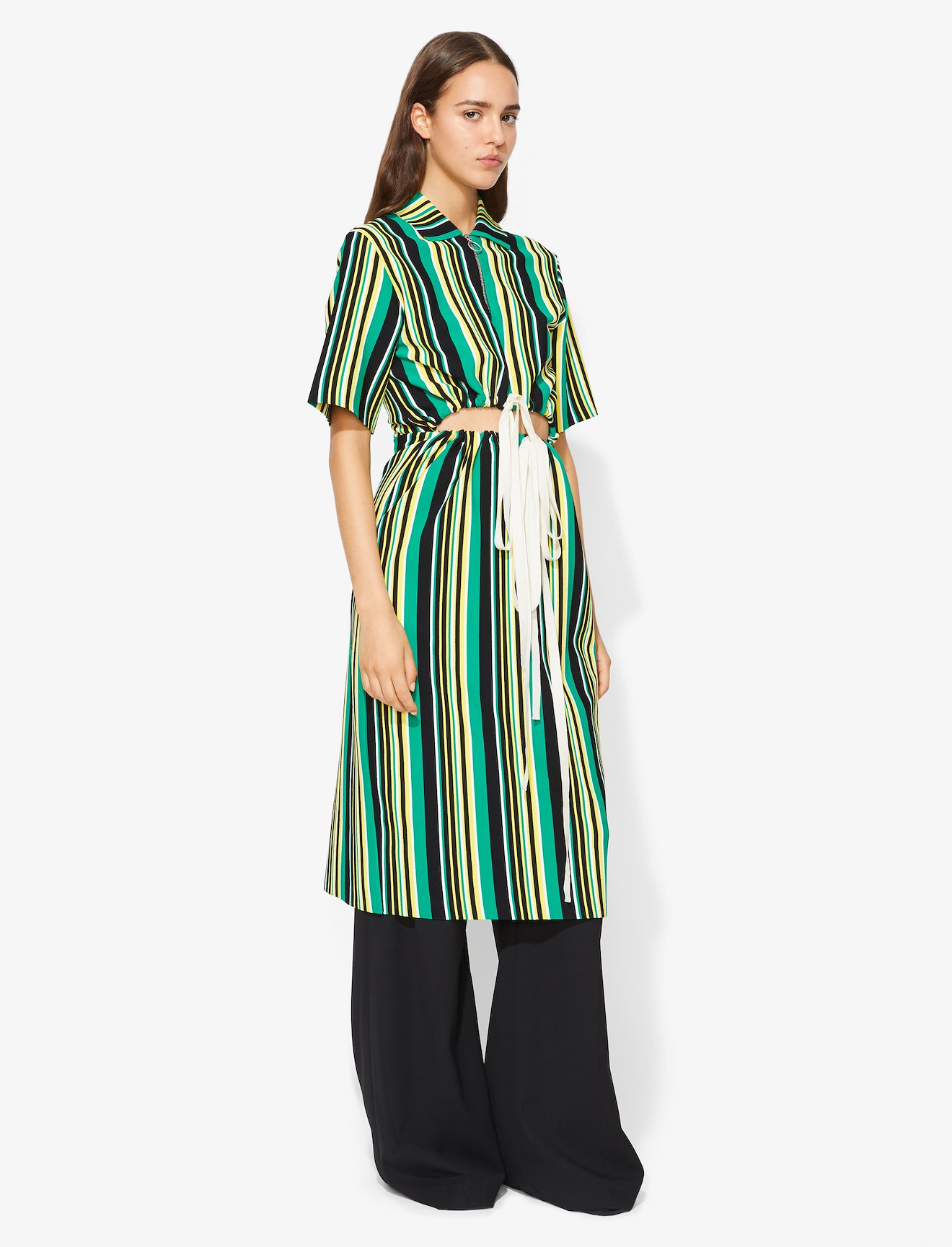 Striped Knit Cut Out Dress #1