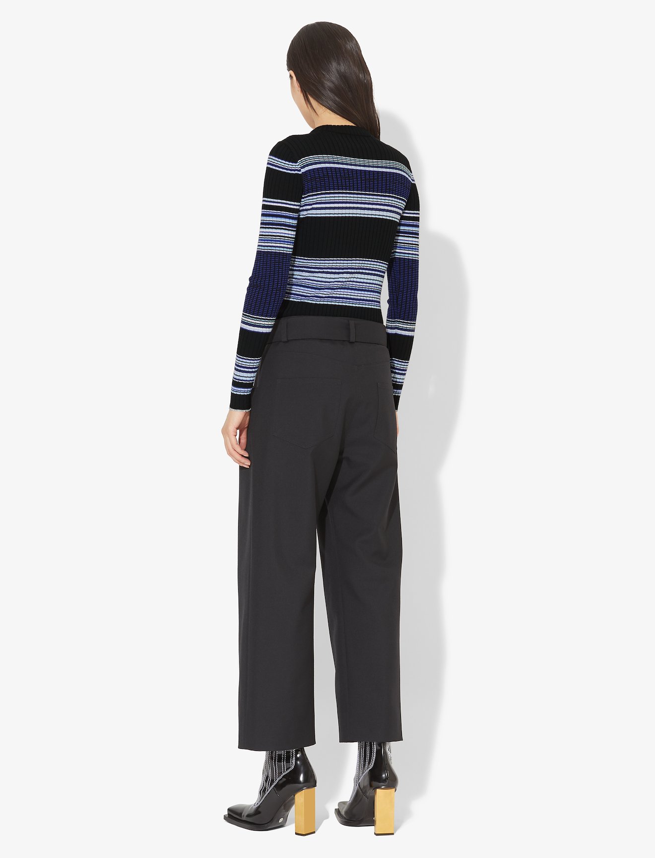 Striped Rib Crewneck Top #2