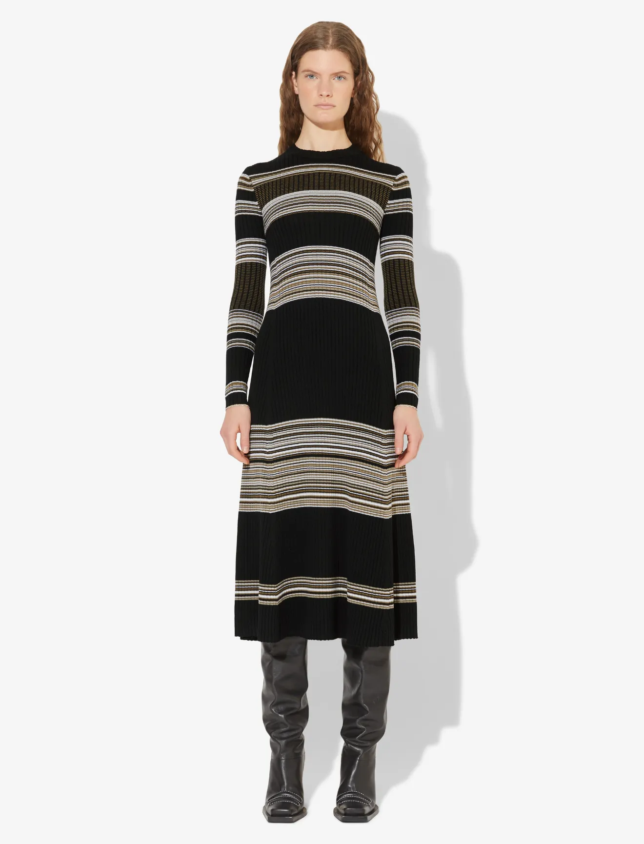 whistles feather print dress