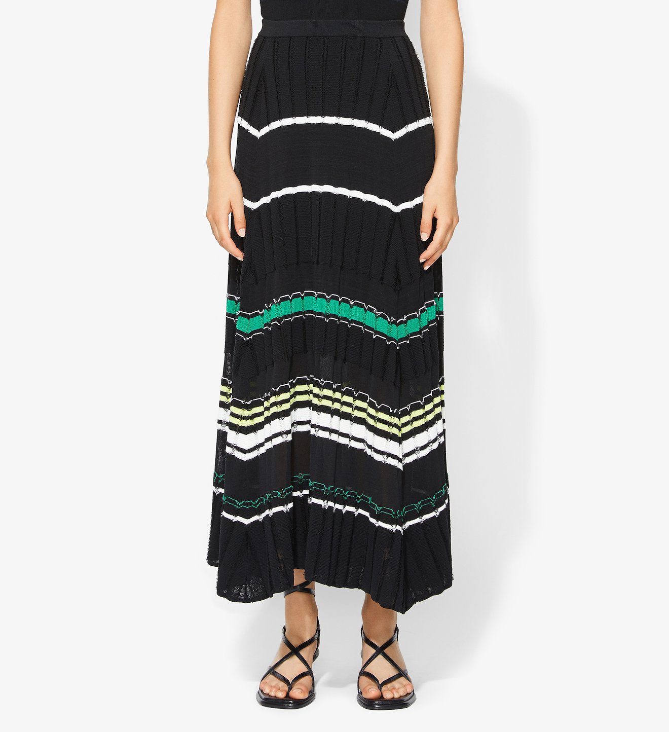 Striped Rib Knit Skirt