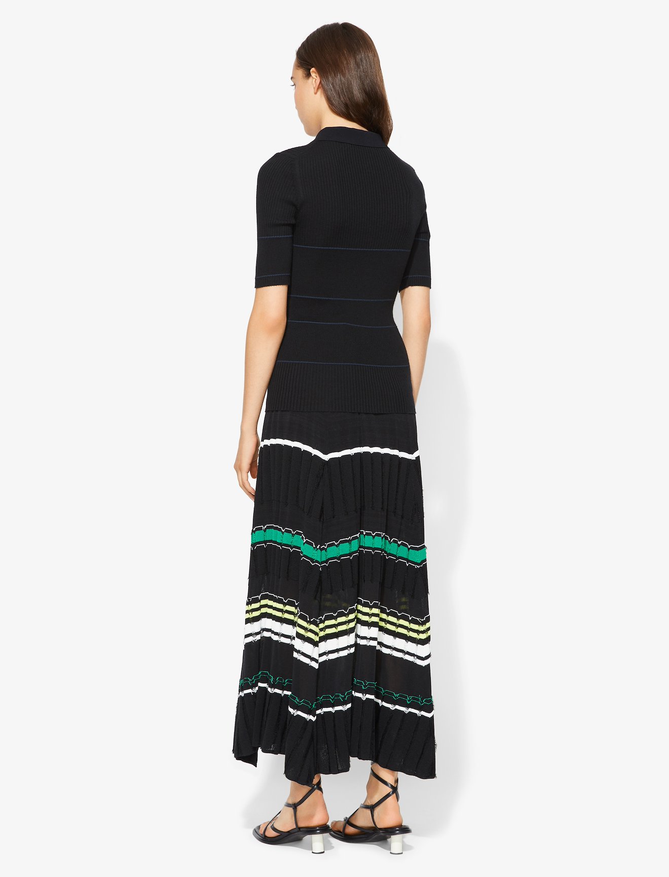 Striped Rib Knit Skirt #3