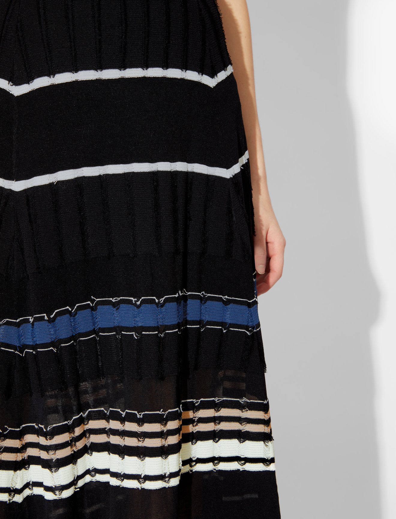 Striped Rib Knit Skirt #3